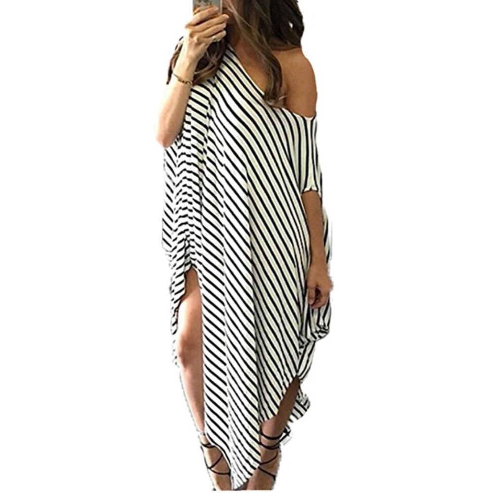 Julie striped pullover dress